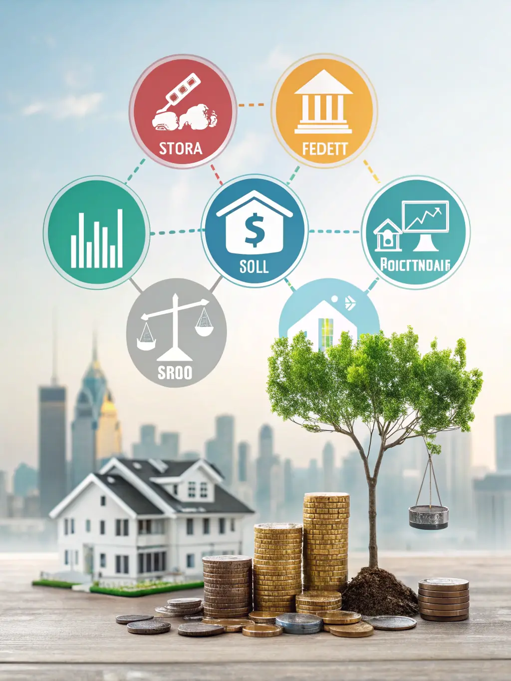 A high-quality image of a diverse investment portfolio chart, showcasing growth and stability, suitable for Broadstreet Global Advisors' website.